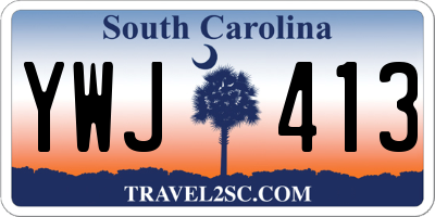 SC license plate YWJ413