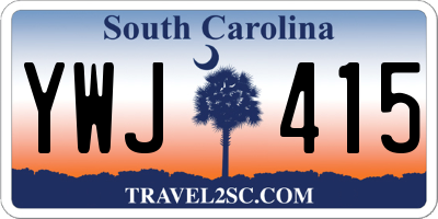 SC license plate YWJ415