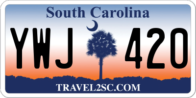 SC license plate YWJ420