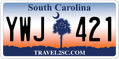 SC license plate YWJ421