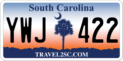 SC license plate YWJ422