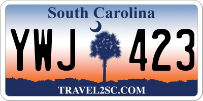 SC license plate YWJ423