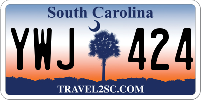 SC license plate YWJ424
