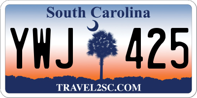 SC license plate YWJ425