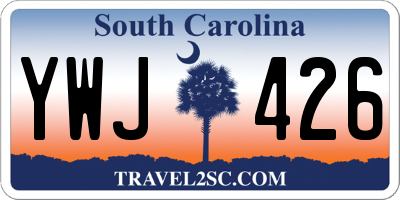 SC license plate YWJ426