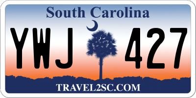SC license plate YWJ427