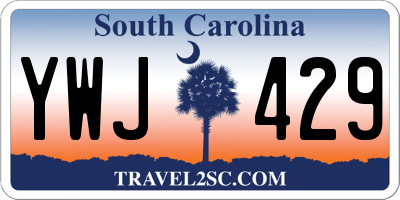 SC license plate YWJ429