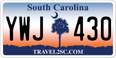 SC license plate YWJ430