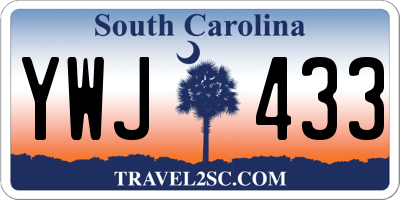 SC license plate YWJ433