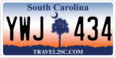 SC license plate YWJ434