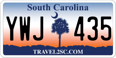 SC license plate YWJ435