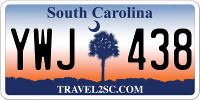 SC license plate YWJ438
