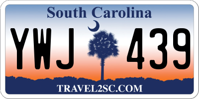 SC license plate YWJ439