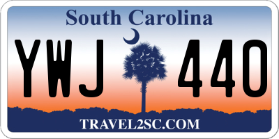 SC license plate YWJ440