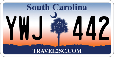 SC license plate YWJ442
