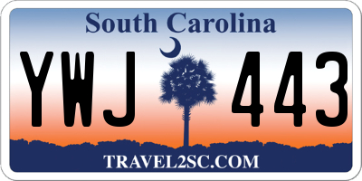 SC license plate YWJ443