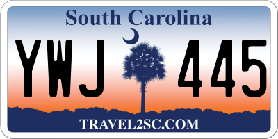 SC license plate YWJ445