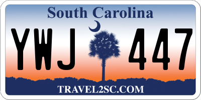 SC license plate YWJ447
