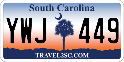 SC license plate YWJ449