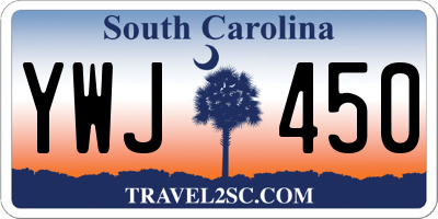 SC license plate YWJ450