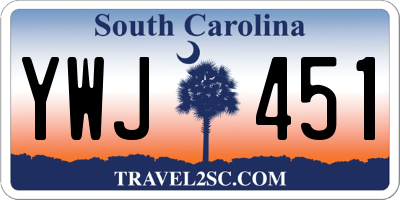 SC license plate YWJ451