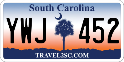 SC license plate YWJ452