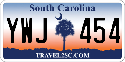 SC license plate YWJ454