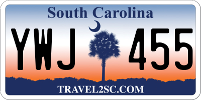SC license plate YWJ455
