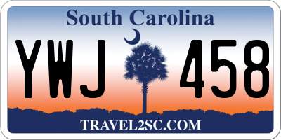 SC license plate YWJ458