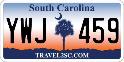 SC license plate YWJ459