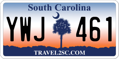 SC license plate YWJ461