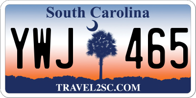 SC license plate YWJ465