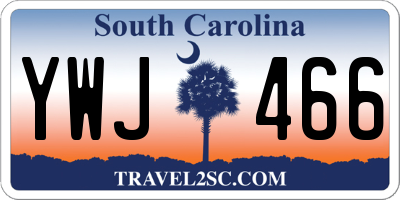 SC license plate YWJ466