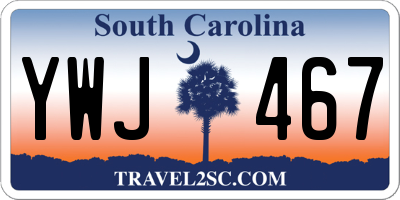 SC license plate YWJ467