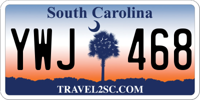 SC license plate YWJ468