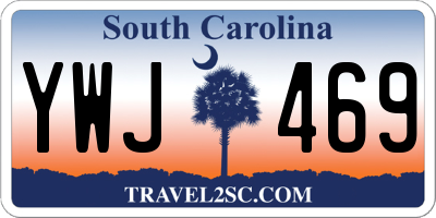 SC license plate YWJ469