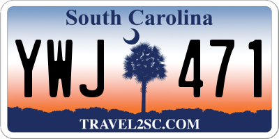 SC license plate YWJ471