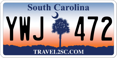 SC license plate YWJ472