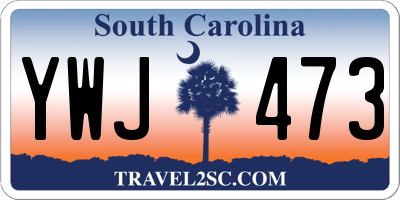 SC license plate YWJ473