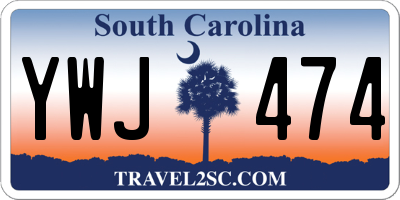 SC license plate YWJ474