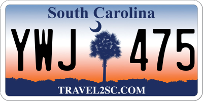 SC license plate YWJ475