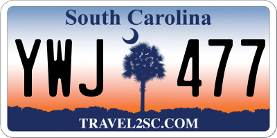 SC license plate YWJ477