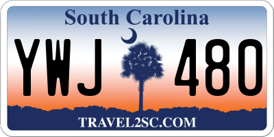 SC license plate YWJ480