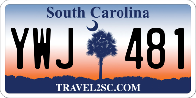 SC license plate YWJ481
