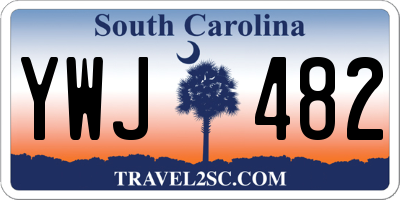 SC license plate YWJ482