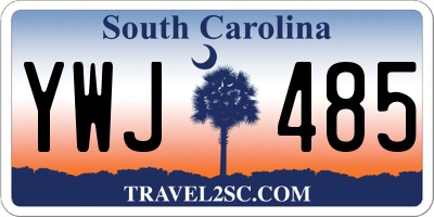 SC license plate YWJ485