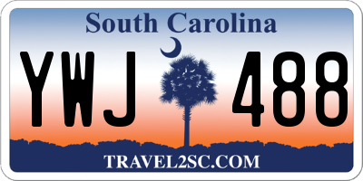 SC license plate YWJ488