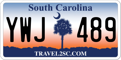 SC license plate YWJ489