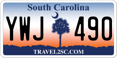 SC license plate YWJ490