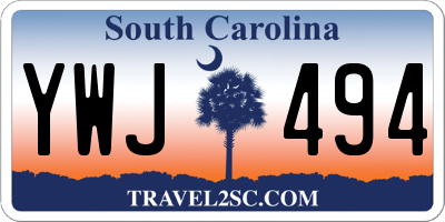 SC license plate YWJ494